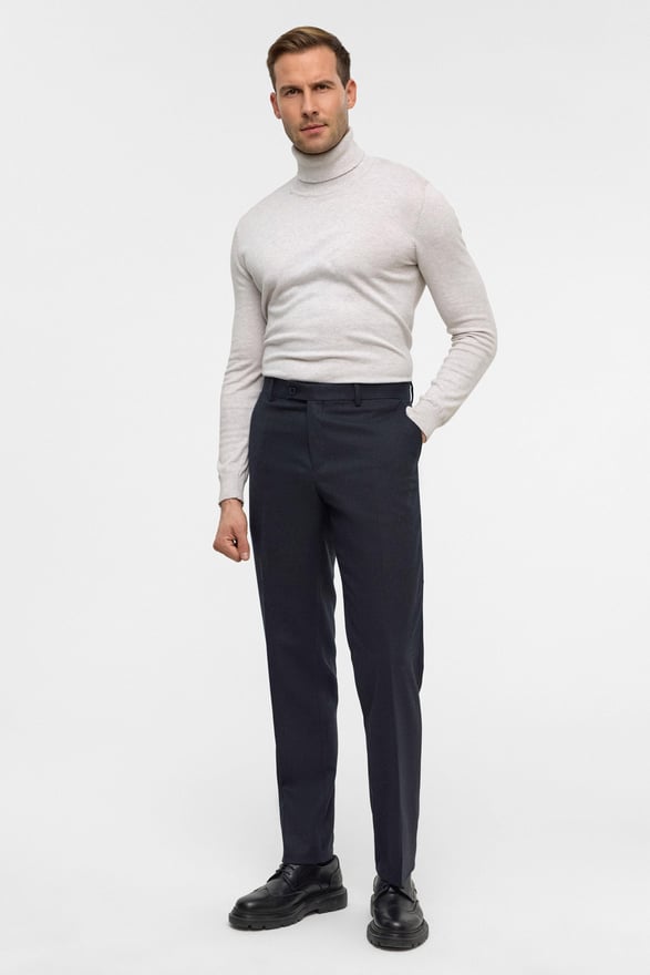 Siyah Slim 5 Cep Kalıp Düz Pantolon