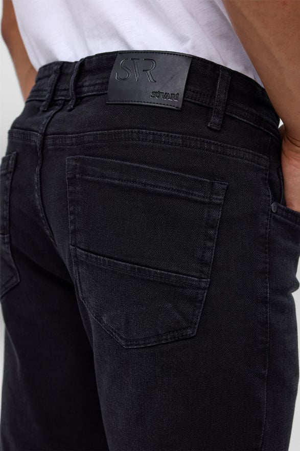 Siyah Slim Denim Pantolon