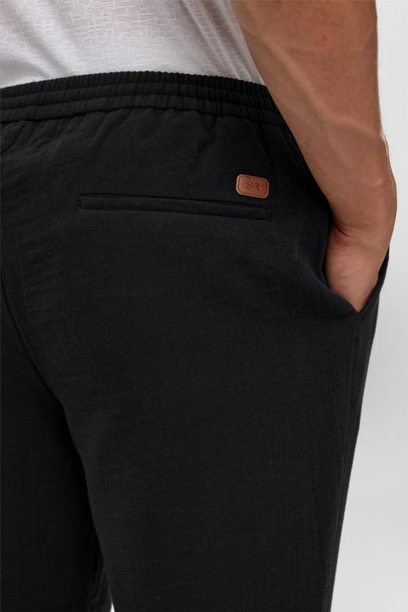 Siyah Slim Düz Jogger Pantolon