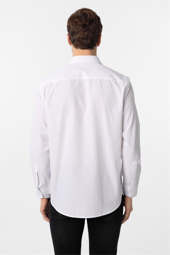 Siyah Slim Düz Klasik Yaka Gömlek