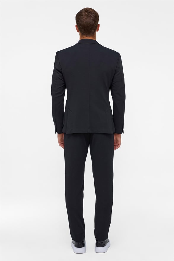 Siyah Slim Fit Düz 6 Drop Jogger Pantolon