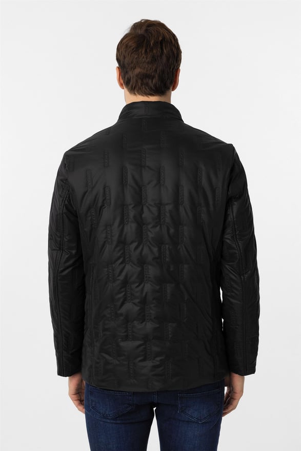 Siyah Slim Kapitone Mont