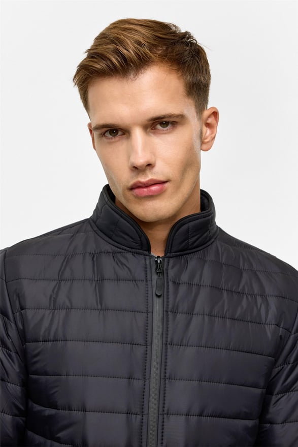 Siyah Slim Kapitone Mont