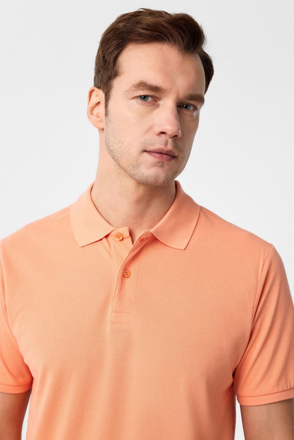 Taba Slim Armürlü Polo Yaka Tişört