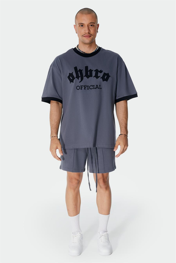  Vintage Gri Sweat Şort