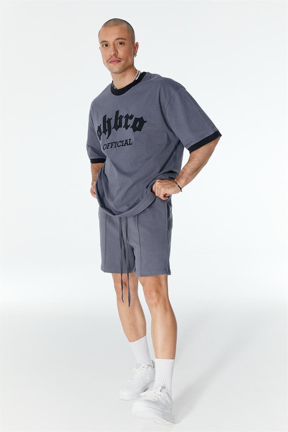  Vintage Gri Sweat Şort