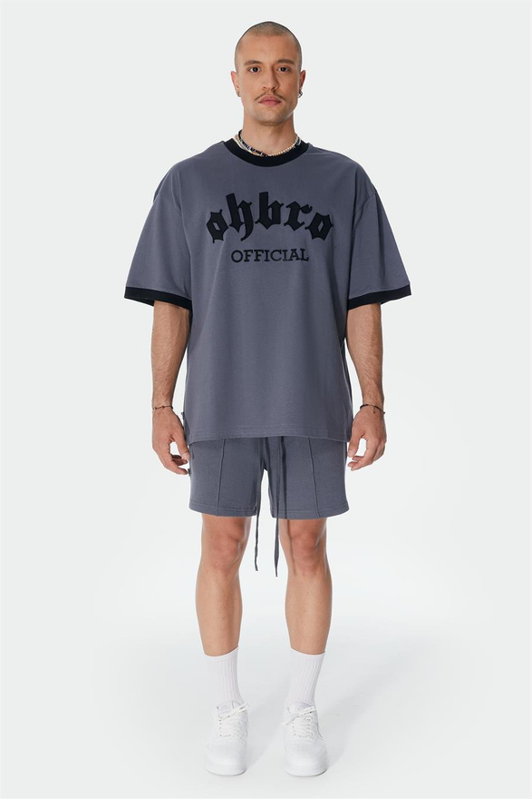  Vintage Gri Sweat Şort