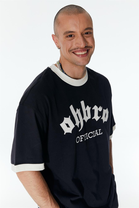  Vintage Siyah Oversize Tişört