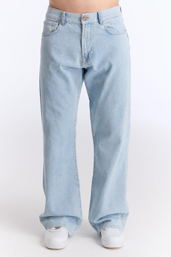 LOOSE FIT DENIM PANTS in light blue