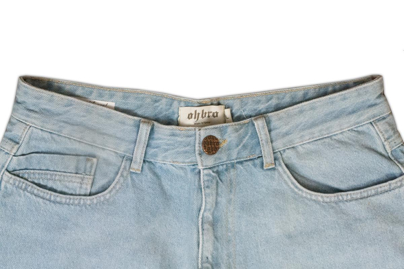 Açık Mavi Straight Fit Kot Şort
