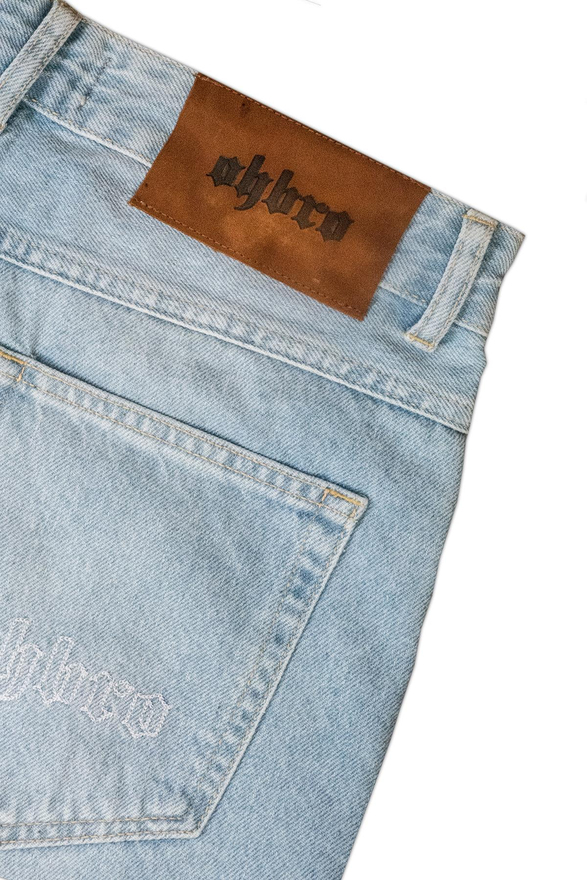 Açık Mavi Straight Fit Kot Şort