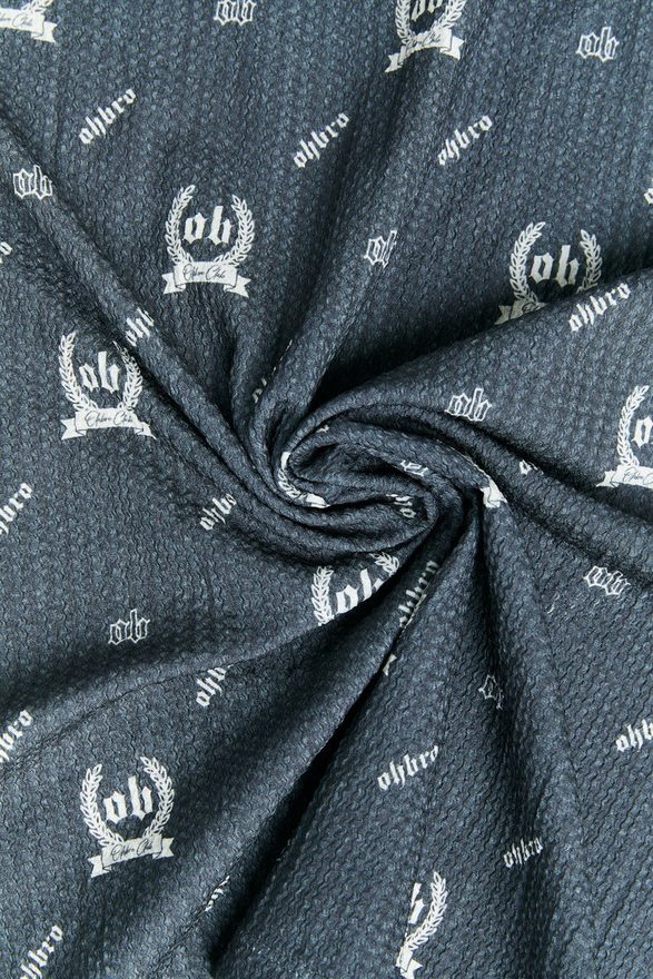 MONOGRAM BASKILI ANTRASİT BAGGY SOKAK PİJAMASI