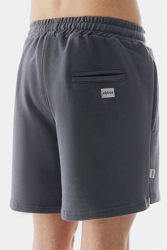 Sweat Şort Vintage Gri