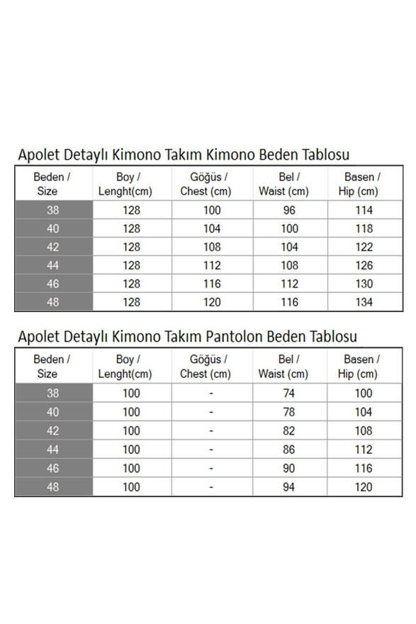 Apolet Detaylı Kimono Takım Haki 19253