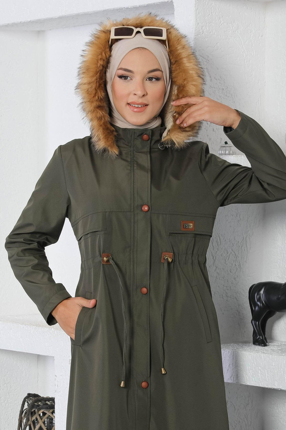 Bağcık Detaylı Mont Haki 15800