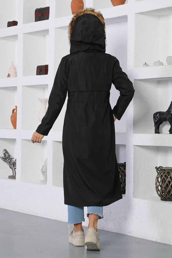 Bağcık Detaylı Mont Siyah 15800