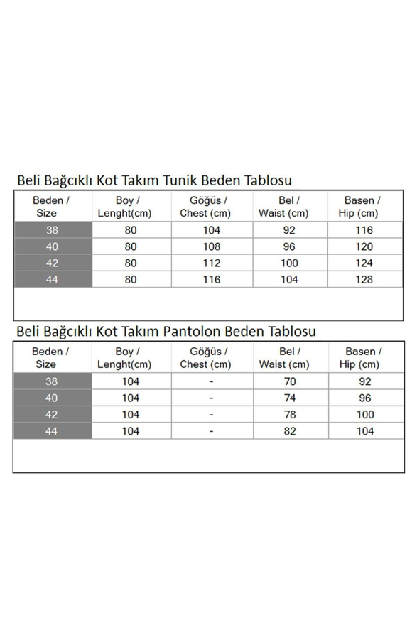 Beli Bağcıklı Kot Takım Koyu Mavi 19209