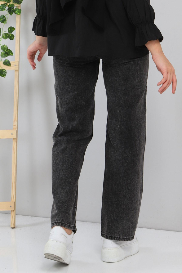 Bol Paça Kot Pantolon Siyah 6016