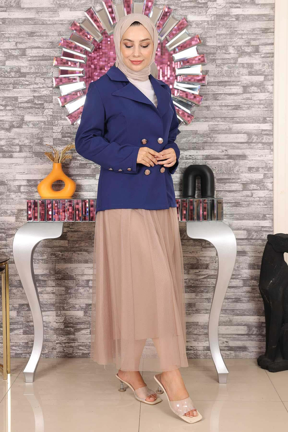 Ceketli Eteği Tül Takım İndigo MSW19151-1