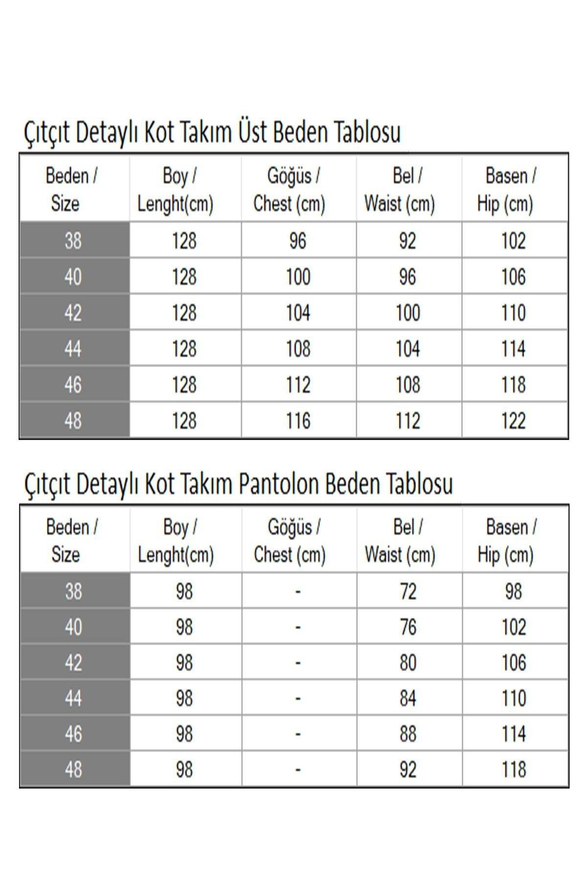 Çıtçıt Detaylı Kot Takım Açık Mavi 19262