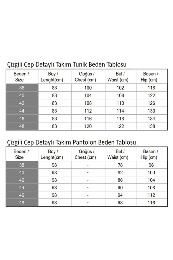 Çizgili Cep Detaylı Takım Bordo MSW19242-2