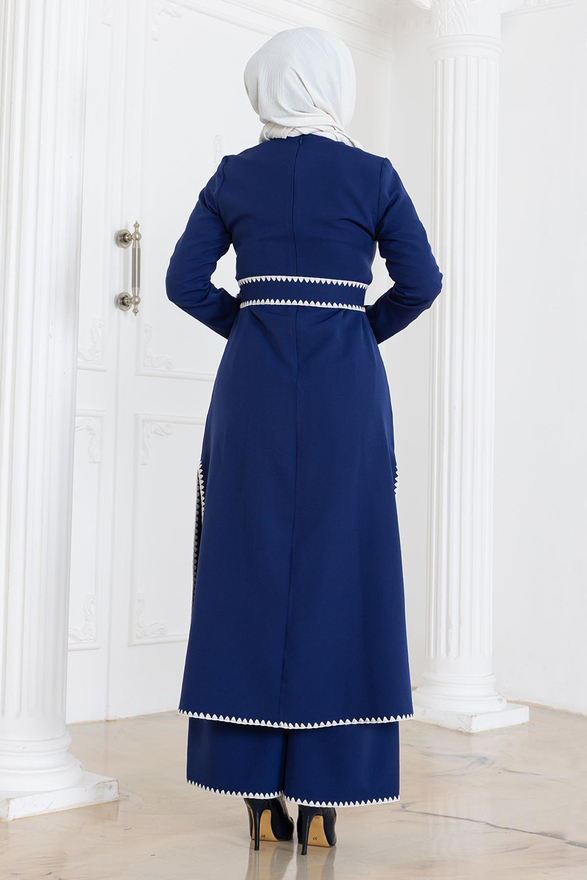 Çoban Dikişli Kemerli Takım İndigo MSW19365-2