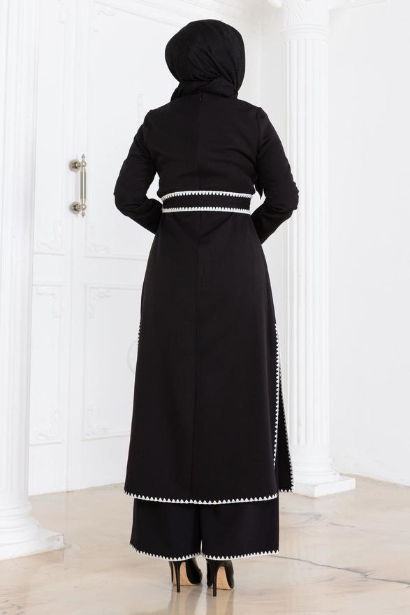 Çoban Dikişli Kemerli Takım Siyah MSW19365-1