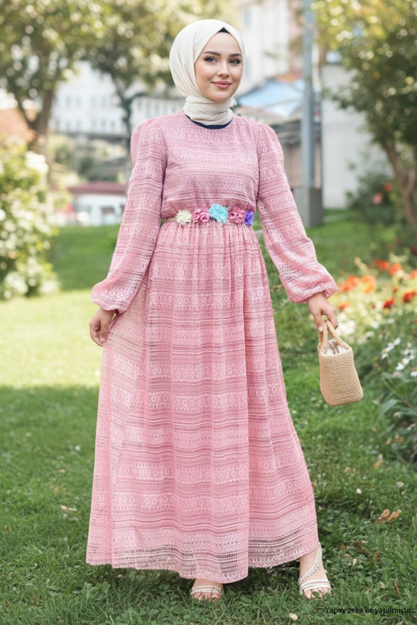 Dantelli Anne Elbise Pembe 16800