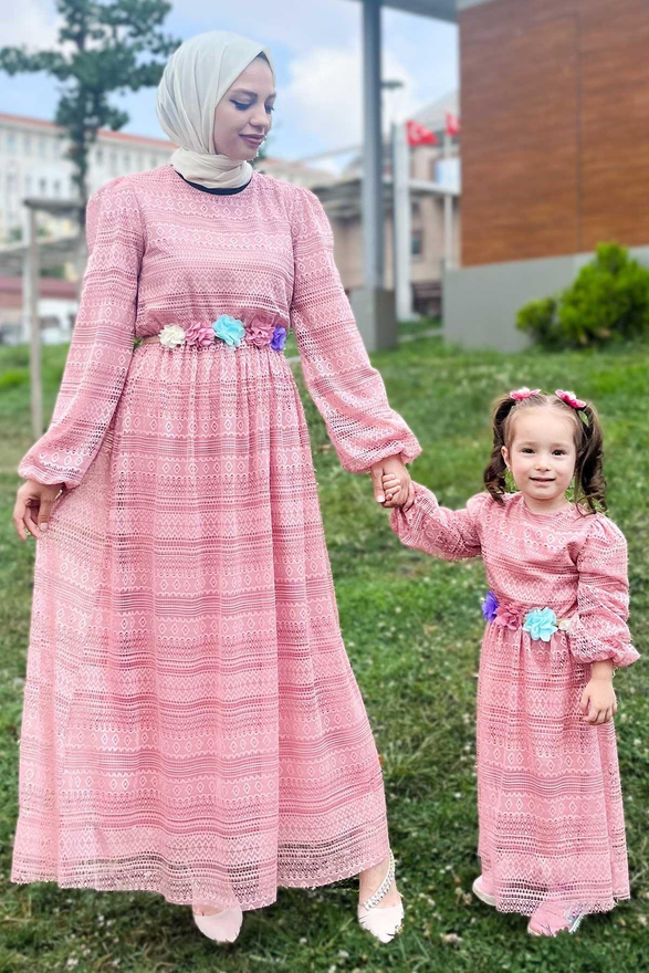 Dantelli Anne Elbise Pembe 16800