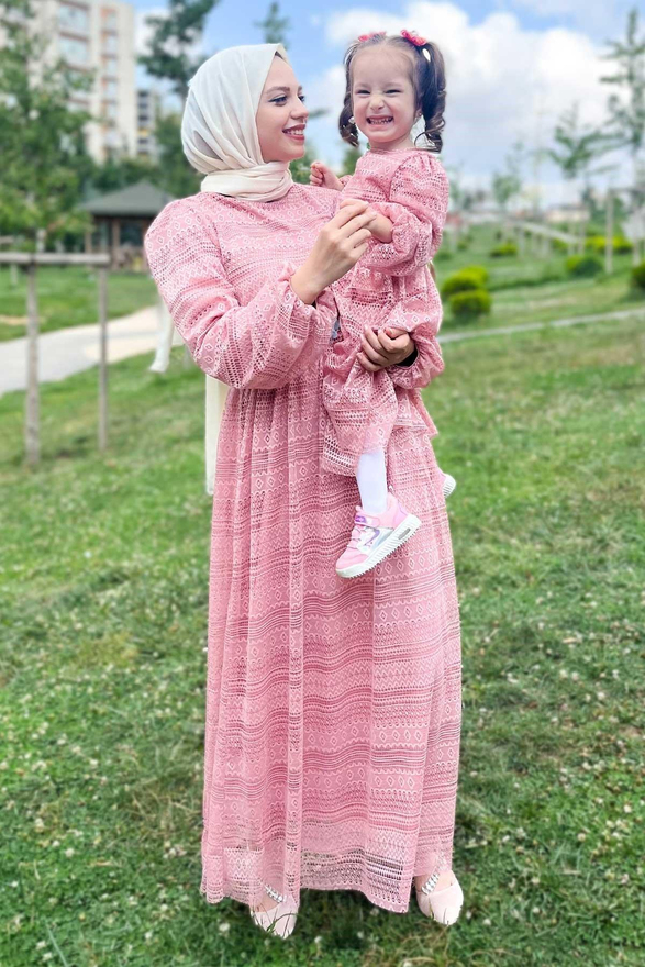 Dantelli Anne Elbise Pembe 16800