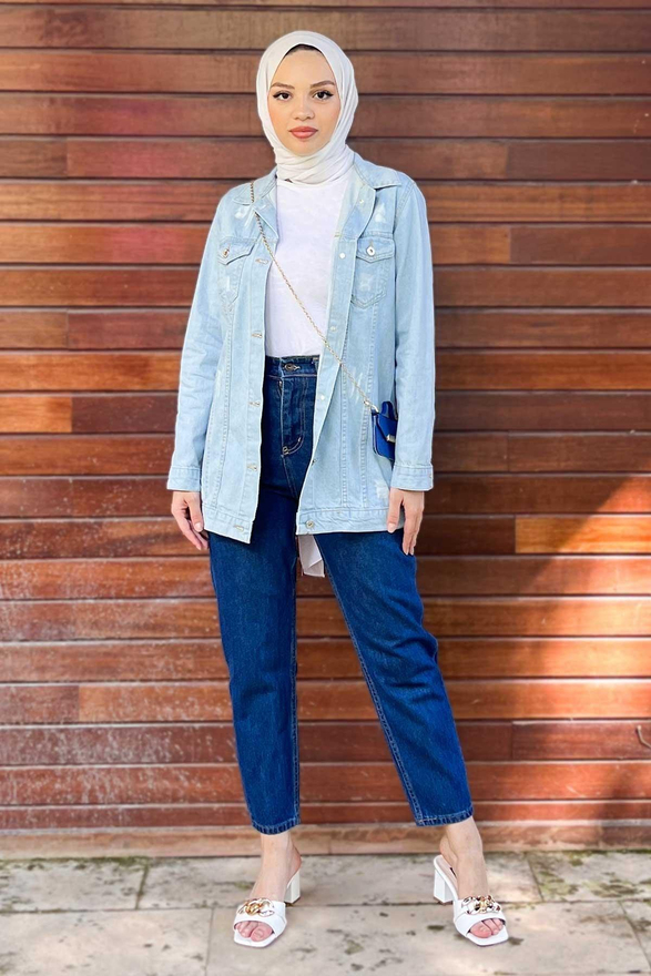 Dar Paça Kot Pantolon Koyu Kot 6035