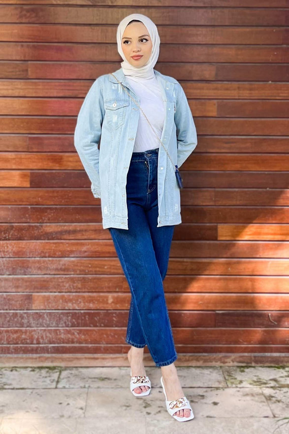 Dar Paça Kot Pantolon Koyu Kot 6035