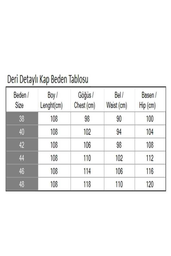 Deri Detaylı Kap Siyah 19213