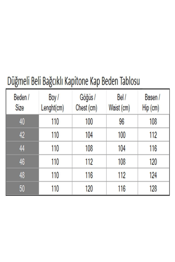 Düğmeli Beli Bağcıklı Kapitone Kap Haki 19289