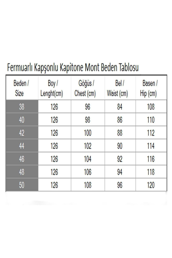 Fermuarlı Kapşonlu Kapitone Mont Siyah 19277