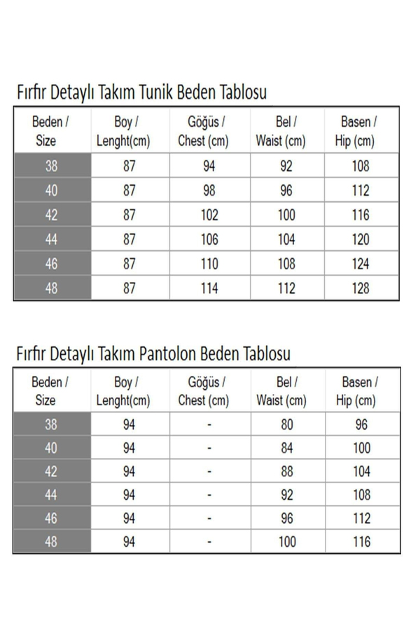 Fırfır Detaylı Takım İndigo 19224