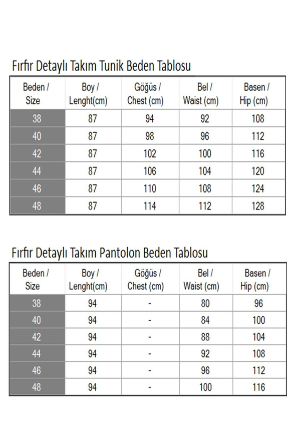 Fırfır Detaylı Takım İndigo MSW19224-2