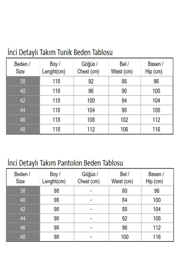 İnci Detaylı Takım Gül Kurusu MSW19216-3