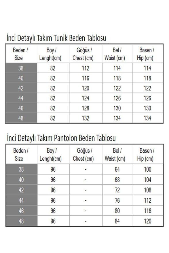 İnci Detaylı Takım Kahverengi 19259