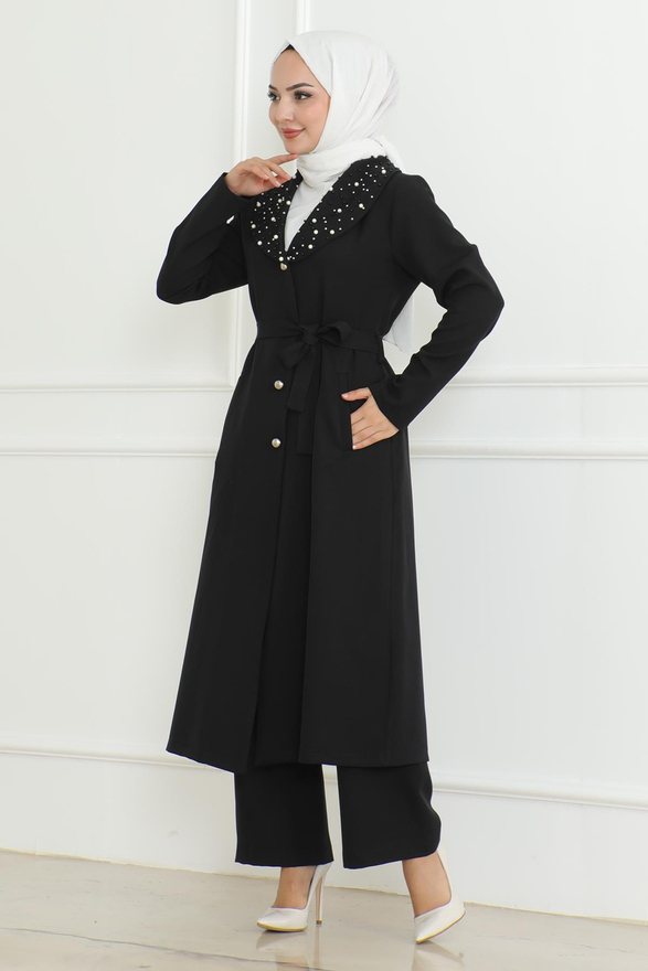 İnci Detaylı Takım Siyah MSW19216-1