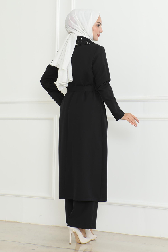 İnci Detaylı Takım Siyah MSW19216-1