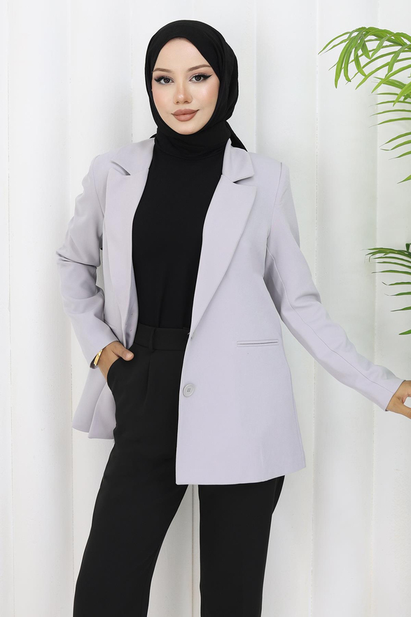 Kadın Ceket Gri 6146