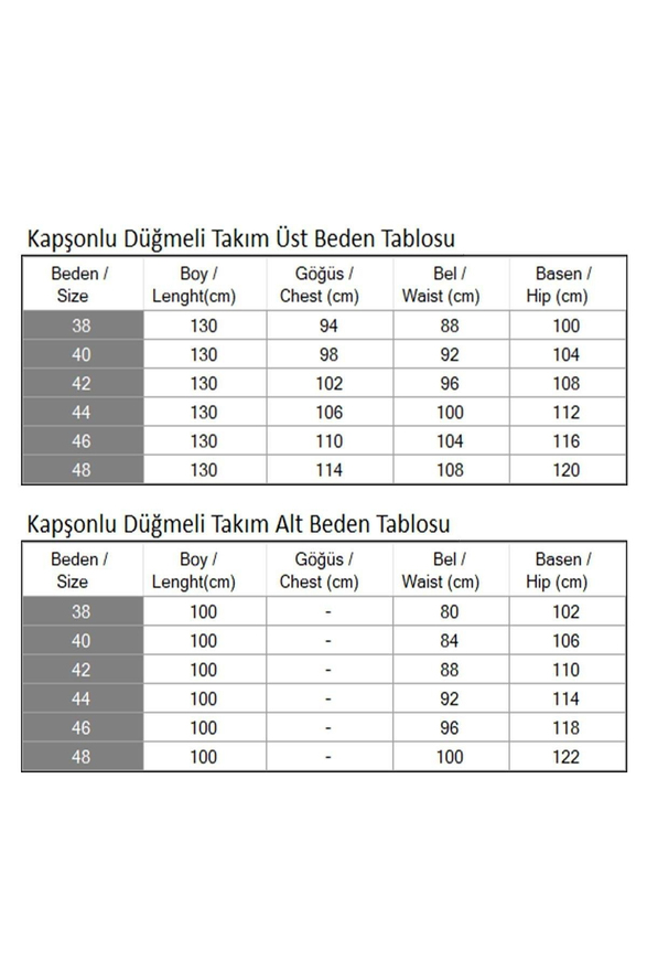 Kapşonlu Düğmeli Takım Gül Kurusu MSW19238-1