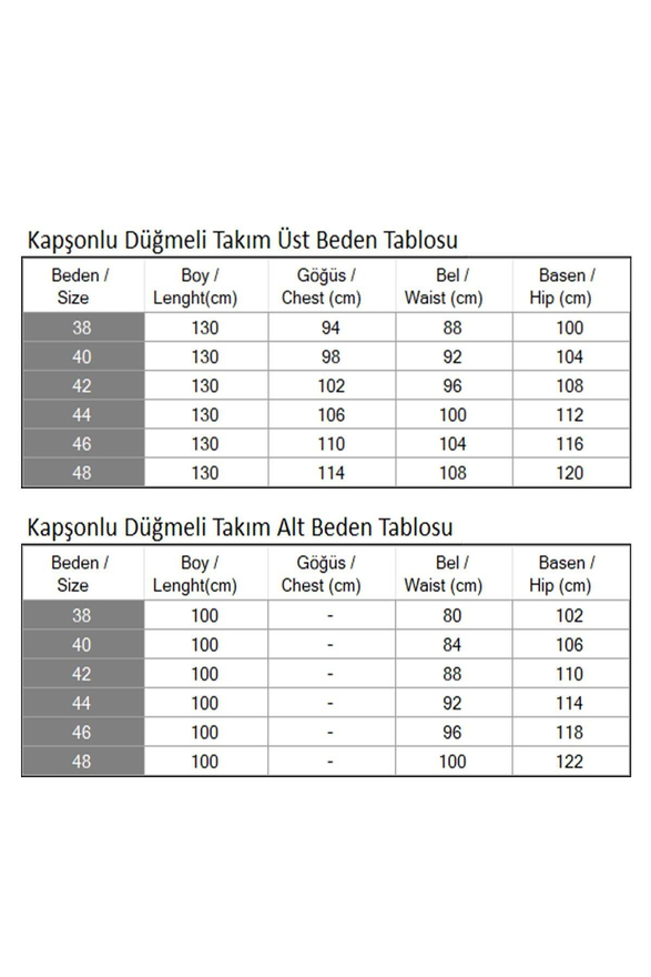 Kapşonlu Düğmeli Takım Siyah MSW19238-4