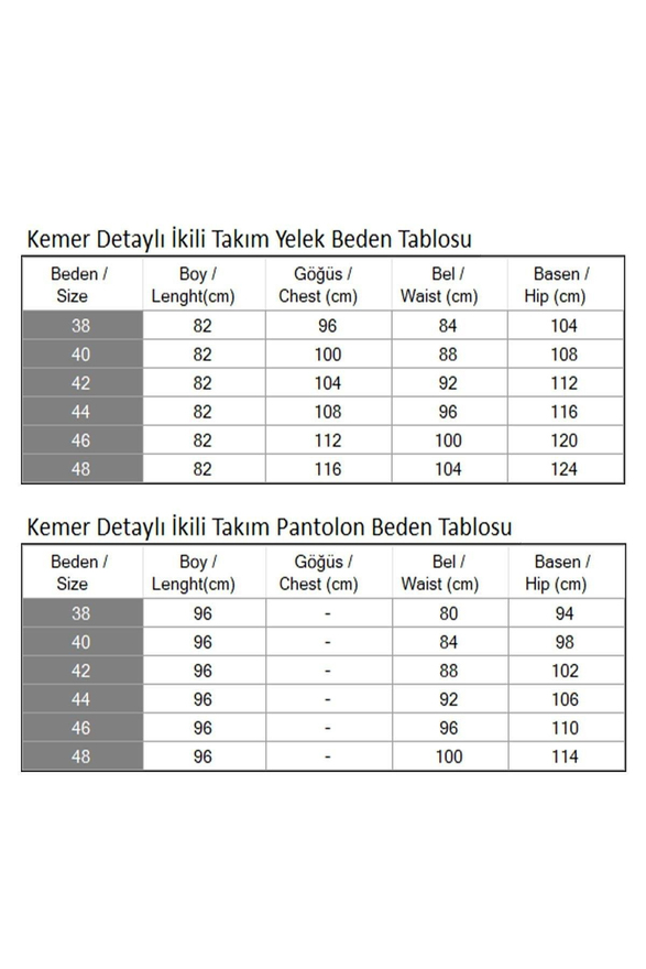 Kemer Detaylı İkili Takım Bej 19232