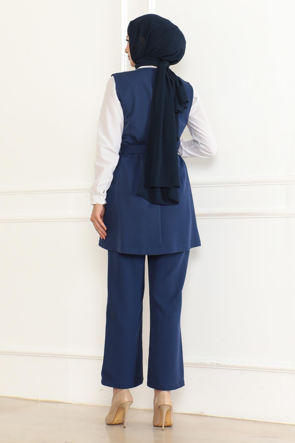 Kemer Detaylı İkili Takım İndigo 19232