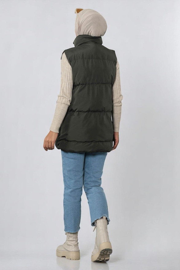 Körüklü Şişme Yelek Haki 9470