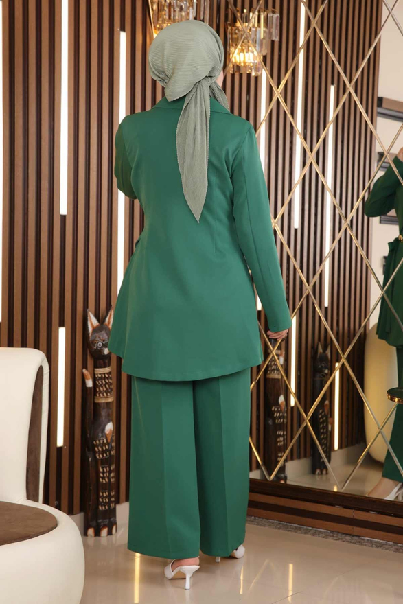 Kuşak Detaylı Takım Zümrüt MSW19106-4