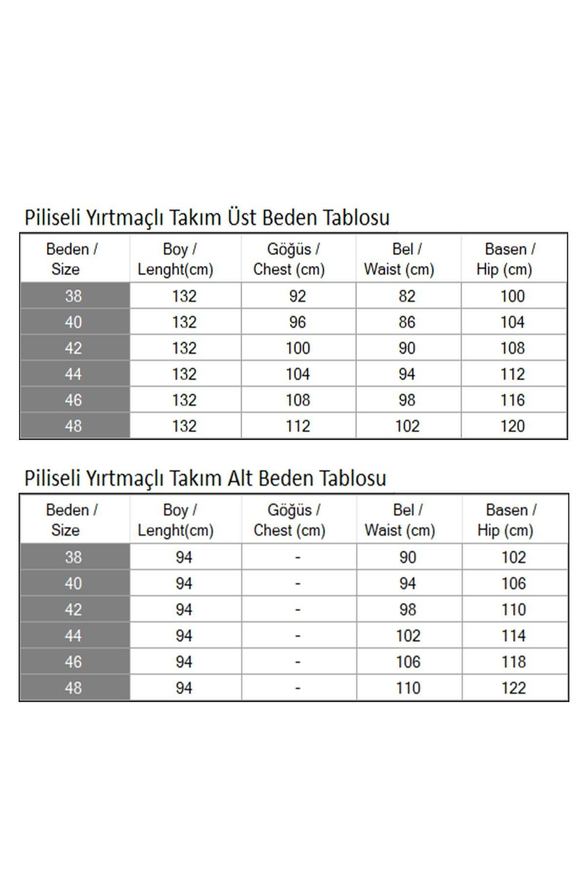 Piliseli Yırtmaçlı Takım Siyah 19239