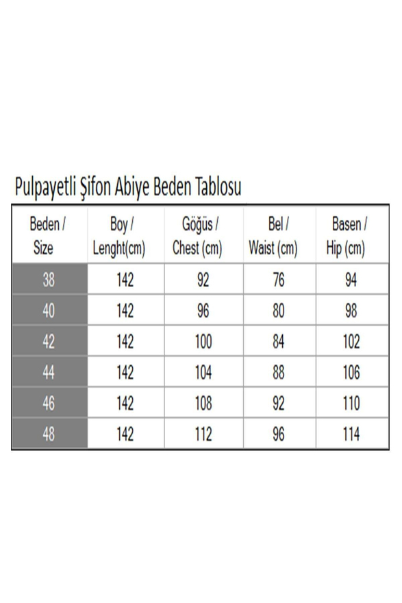 Pulpayetli Şifon Abiye Gold 19187